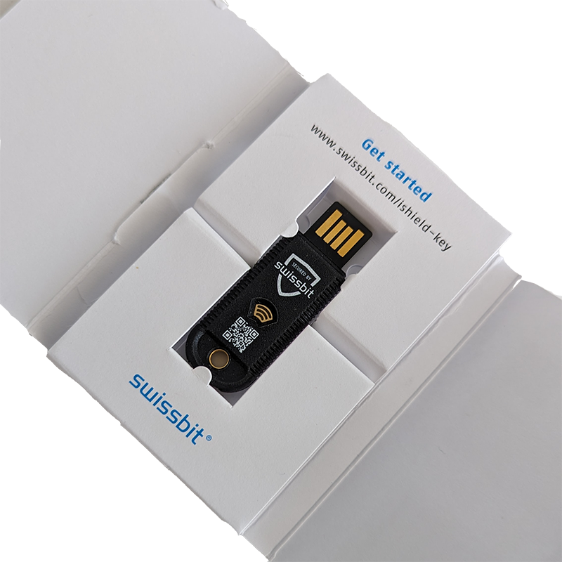 Swissbit IShield Key Pro Security Key - USB & NFC Hardware Authenticator FIDO2 Certified